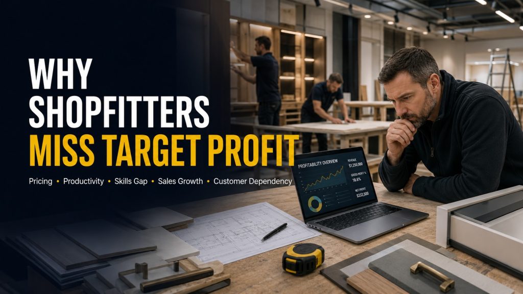 Why shopfitters miss target profit — workshop bench with tools